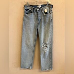 Redone Women’s Button Fly Stovepipe Jeans in Livedilight Size 27
